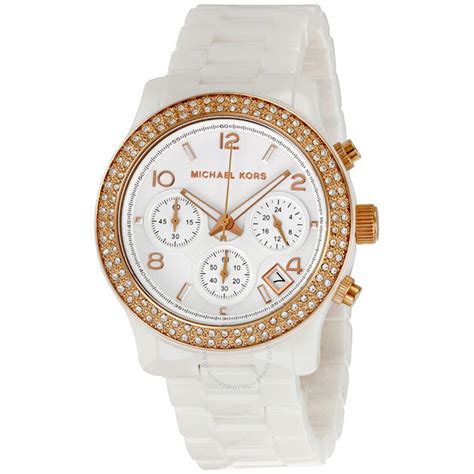 white ceramic watch michael kors|Michael Kors Watch rose gold.